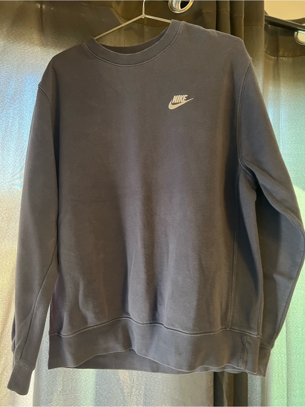 Nike Men’s Futura Crewneck Sweatshirt Blue Grey – Medium